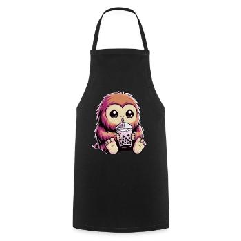 Bigfoot Bubble Tea - Kochschürze - Schwarz - Vorne - AI Model Male 185 dark (185cm)
