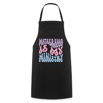 La maternité est mon ministère - Tablier de cuisine - noir - Devant - AI Model Male 185 dark (185cm)
