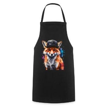 Casquette Fox Snapback Cool Animal Design Print - Tablier de cuisine - noir - Devant - AI Model Male 185 dark (185cm)