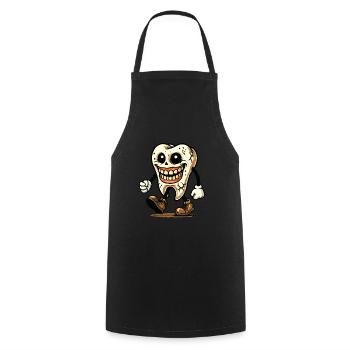 Halloween Dental Hygiene Funny Zombie Tooth - Cooking Apron - black - Front - AI Model Male 185 dark (185cm)