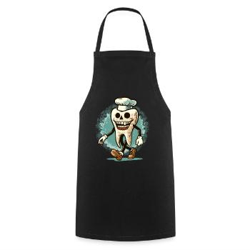 Halloween Hygiène Dentaire Drôle Dent Zombie - Tablier de cuisine - noir - Devant - AI Model Male 185 dark (185cm)