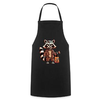 Zombie raton laveur Drôle Amateur de raton laveur - Tablier de cuisine - noir - Devant - AI Model Male 185 dark (185cm)