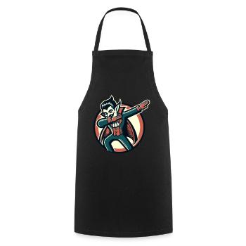 Dabbing vampire Drôle Dabbing Design - Tablier de cuisine - noir - Devant - AI Model Male 185 dark (185cm)