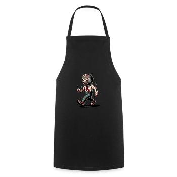 Retro Vintage Stil Halloween Zombie Liebhaber Deko - Kochschürze - Schwarz - Vorne - AI Model Male 185 dark (185cm)