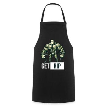Lustiger Wortspiel Spruch Muskulöser Zombie - Kochschürze - Schwarz - Vorne - AI Model Male 185 dark (185cm)