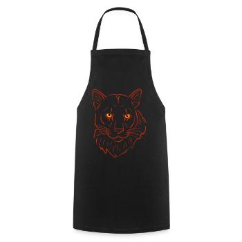 Prédateur de Bergloewe - Tablier de cuisine - noir - Devant - AI Model Male 185 dark (185cm)