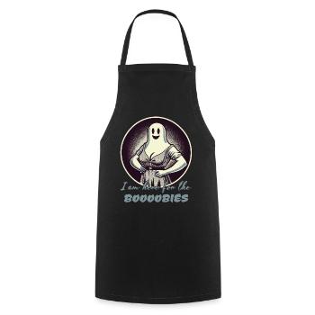 Drôle de fantômes disant Halloween Costumé Party - Tablier de cuisine - noir - Devant - AI Model Male 185 dark (185cm)