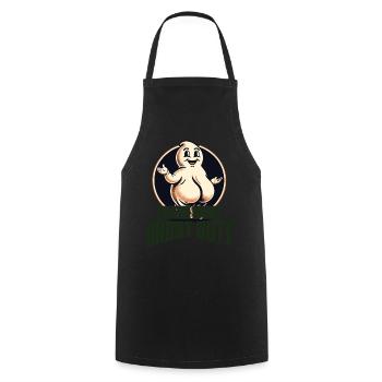 Drôle de fantôme disant costume d’Halloween - Tablier de cuisine - noir - Devant - AI Model Male 185 dark (185cm)