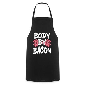 Body By Bacon - Kochschürze - Schwarz - Vorne - AI Model Male 185 dark (185cm)