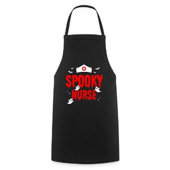Spooky Nurse - Halloween - Kochschürze - Schwarz - Vorne - AI Model Male 185 dark (185cm)