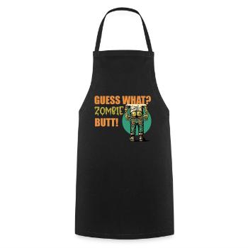 Zombie Butt Funny Saying Halloween Decoration - Cooking Apron - black - Front - AI Model Male 185 dark (185cm)