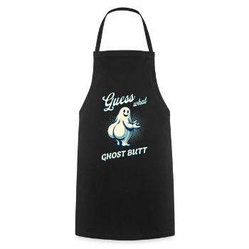 Halloween Costume Ghosts Butt Funny Saying - Cooking Apron - black - Front - AI Model Male 185 dark (185cm)