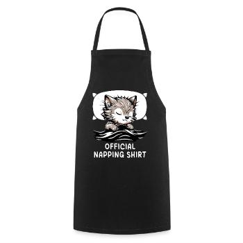 Chemise de sieste officielle loup-garou - Tablier de cuisine - noir - Devant - AI Model Male 185 dark (185cm)