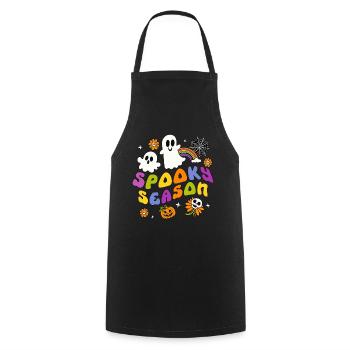 Spooky Season - Cooking Apron - black - Front - AI Model Male 185 dark (185cm)