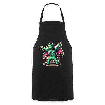Drôle de danse Cthulhu - Tablier de cuisine - noir - Devant - AI Model Male 185 dark (185cm)