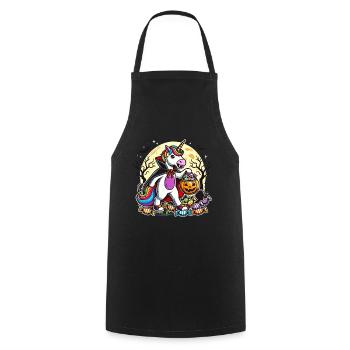 Funny Vampire Unicorn Loves Candy - Cooking Apron - black - Front - AI Model Male 185 dark (185cm)