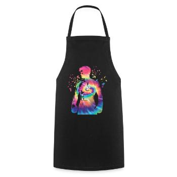 Boxing Fighter Kids Boxing Match Boxer - Cooking Apron - black - Front - AI Model Male 185 dark (185cm)