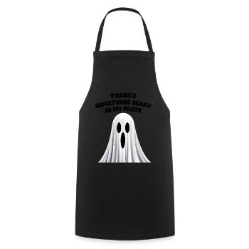 Funny saying: Something creepy in your pants - Cooking Apron - black - Front - AI Model Male 185 dark (185cm)