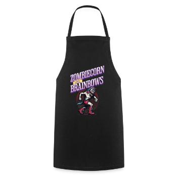 Zombie Einhorn Lustiger Halloween Spruch - Kochschürze - Schwarz - Vorne - AI Model Male 185 dark (185cm)