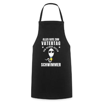 Father's Day Father Dad Son Daughter Birth Funny - Cooking Apron - black - Front - AI Model Male 185 dark (185cm)