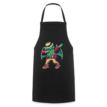 Dabbing drôle Cthulhu Dabbing Design - Tablier de cuisine - noir - Devant - AI Model Male 185 dark (185cm)