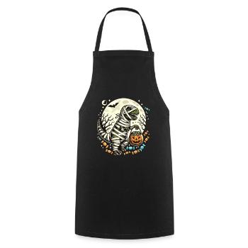 Funny T-Rex Mummy Love Candy - Cooking Apron - black - Front - AI Model Male 185 dark (185cm)