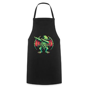 Dabbing drôle Cthulhu Dabbing Design - Tablier de cuisine - noir - Devant - AI Model Male 185 dark (185cm)