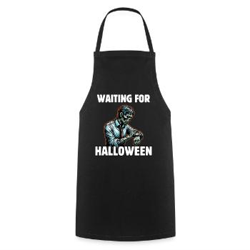 En attendant Halloween - Tablier de cuisine - noir - Devant - AI Model Male 185 dark (185cm)
