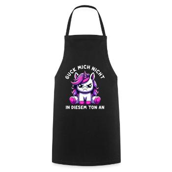 Ne me regarde pas sur ce ton - Tablier de cuisine - noir - Devant - AI Model Male 185 dark (185cm)
