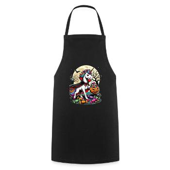 Funny Vampire Unicorn Loves Candy - Cooking Apron - black - Front - AI Model Male 185 dark (185cm)
