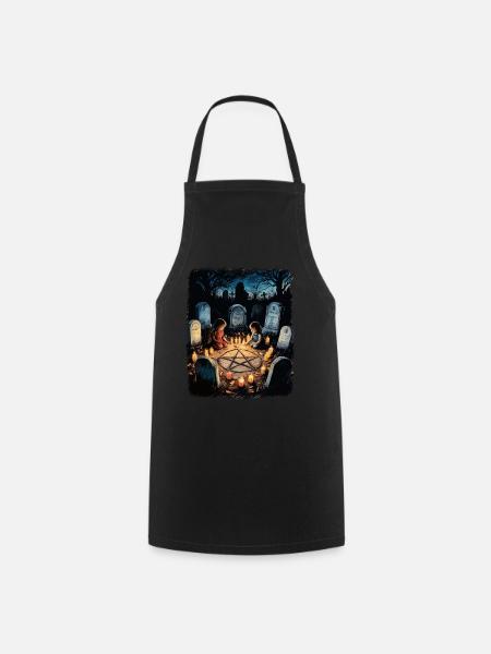 Retro Vintage Design Okkulte Beschwörung Rituale - Kochschürze - Schwarz