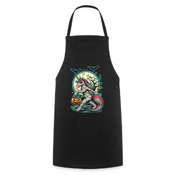 Maman licorne drôle aime les bonbons - Tablier de cuisine - noir - Devant - AI Model Male 185 dark (185cm)
