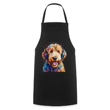 Goldendoodle Casque Chien Animal Design Imprimer - Tablier de cuisine - noir - Devant - AI Model Male 185 dark (185cm)