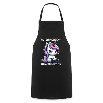 Guten Morgen Ganz Dünnes Eis - Cooking Apron - black - Front - AI Model Male 185 dark (185cm)
