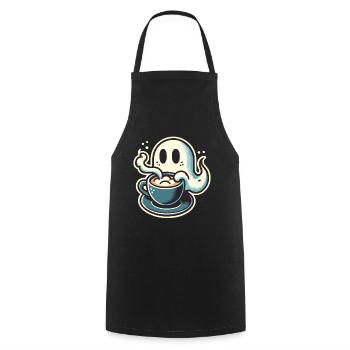 Kaffeeliebhaber Barista Geist Lustiger Kaffee - Kochschürze - Schwarz - Vorne - AI Model Male 185 dark (185cm)