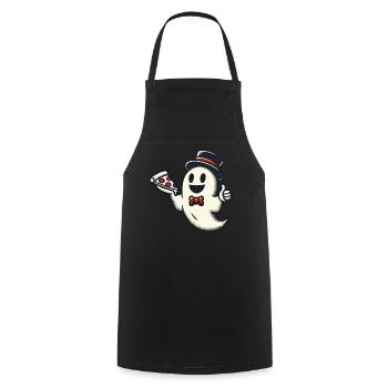 Letztes Minute Kostüm Pizzalieferant Geist - Kochschürze - Schwarz - Vorne - AI Model Male 185 dark (185cm)