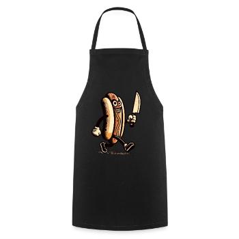 Delicious Halloween Design for Horror Movies Psycho - Cooking Apron - black - Front - AI Model Male 185 dark (185cm)