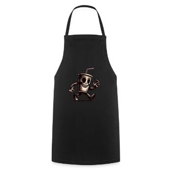 Scary drinking cup drinks for scary movies - Cooking Apron - black - Front - AI Model Male 185 dark (185cm)