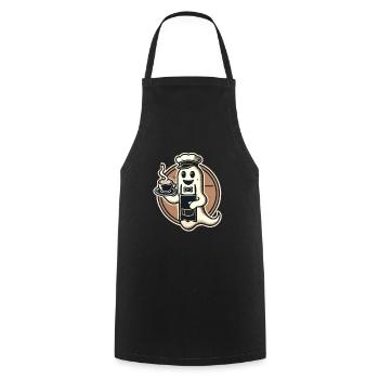 Kaffeeliebhaber Barista Geist Lustiger Kaffee - Kochschürze - Schwarz - Vorne - AI Model Male 185 dark (185cm)