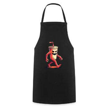 Scary Monster Drinking Cup Drinks - Cooking Apron - black - Front - AI Model Male 185 dark (185cm)