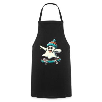 Skateboaring Dabbing Ghost Skateboard Dab - Cooking Apron - black - Front - AI Model Male 185 dark (185cm)