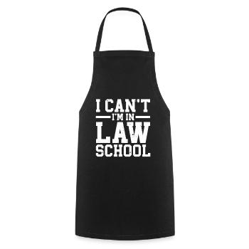 Law Lawyer - Kochschürze - Schwarz - Vorne - AI Model Male 185 dark (185cm)