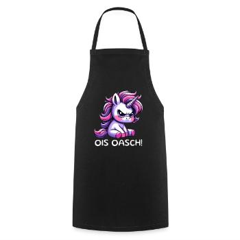 Ois Oasch - Kochschürze - Schwarz - Vorne - AI Model Male 185 dark (185cm)