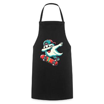 Skateboaring Dabbing Ghost Skateboard Dab - Tablier de cuisine - noir - Devant - AI Model Male 185 dark (185cm)