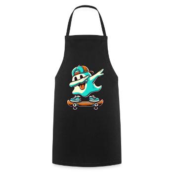 Skateboaring Dabbing Ghost Skateboard Dab - Tablier de cuisine - noir - Devant - AI Model Male 185 dark (185cm)