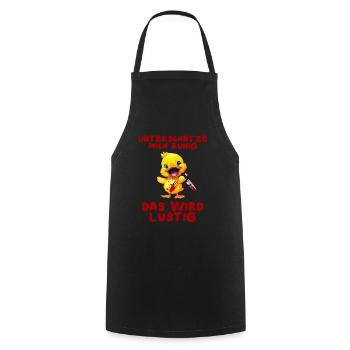 Underestimate Me Quiet Duck with Knife Halloween - Cooking Apron - black - Front - AI Model Male 185 dark (185cm)