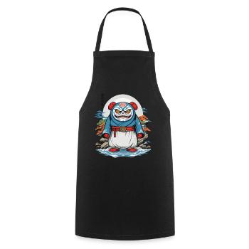 Japanischer Daruma Ästhetik Yokai Vintage - Kochschürze - Schwarz - Vorne - AI Model Male 185 dark (185cm)