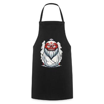 Japanischer Daruma Ästhetik Yokai Vintage - Kochschürze - Schwarz - Vorne - AI Model Male 185 dark (185cm)