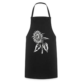Sonnenblume Blume Botanisch Vintage Kunst Blumen - Kochschürze - Schwarz - Vorne - AI Model Male 185 dark (185cm)