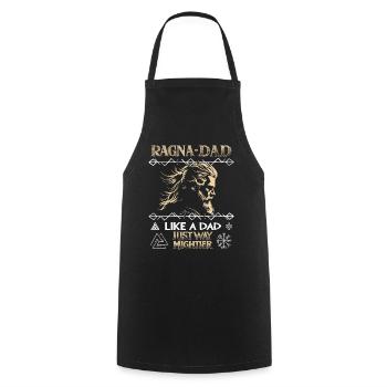 RAGNA-DAD Viking profile for Father's Day - Cooking Apron - black - Front - AI Model Male 185 dark (185cm)